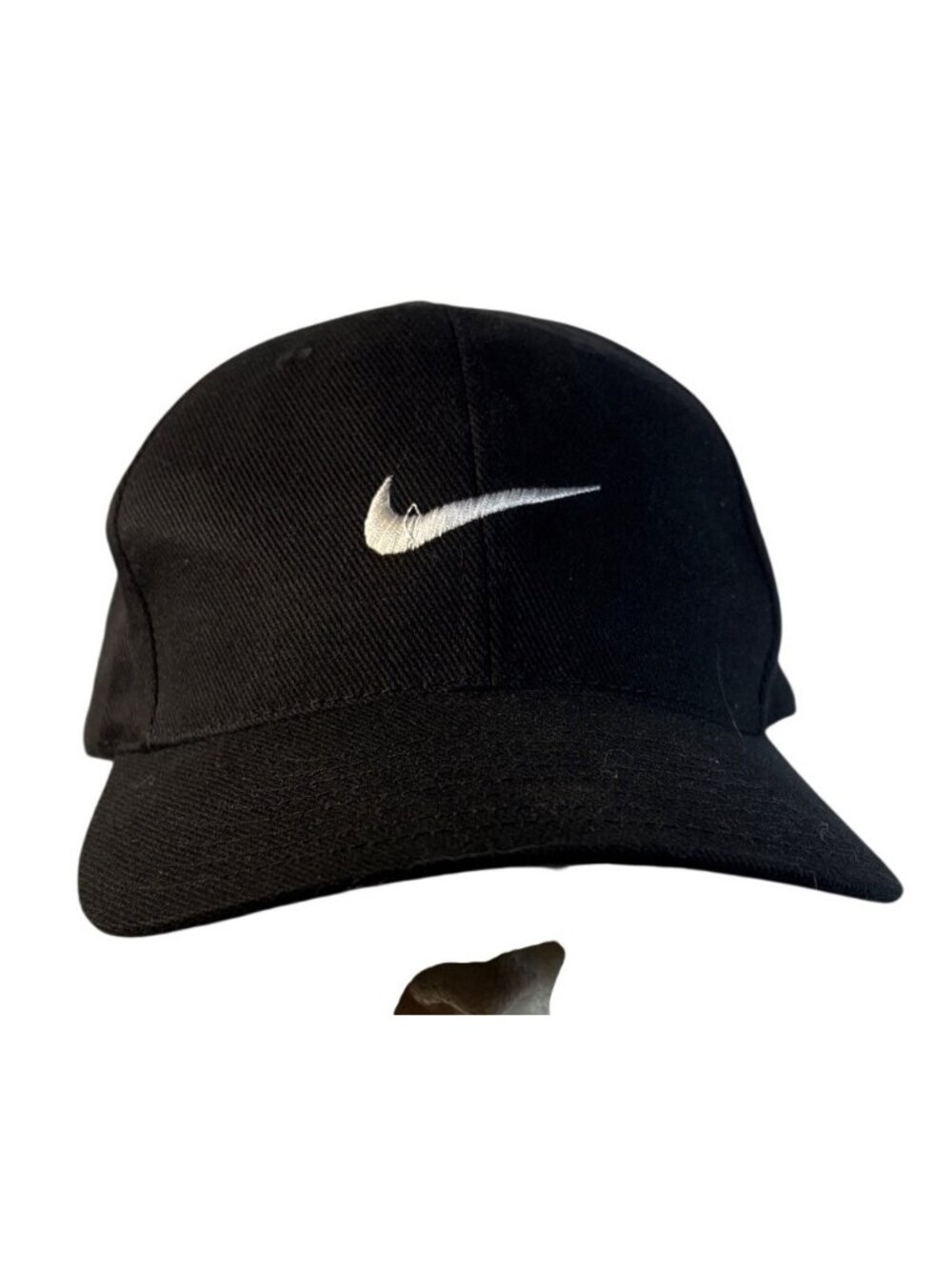NikeBaseball Cap Black Adjustable Snapback White Embroidered Logo Taiwan